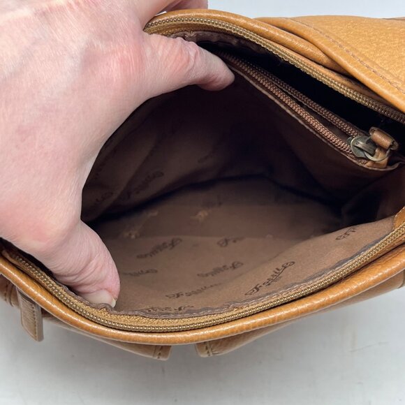 Fossil Full Leather Shoulder Bag Purse Front Pockets Adjustable Strap 75082 - Picture 12 of 13